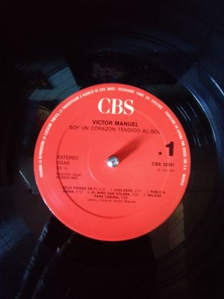 Vinilo Víctor Manuel - Soy un corazón