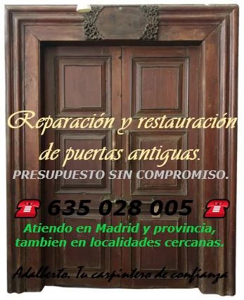 Reparacion de puertas antiguas, exterior- interior