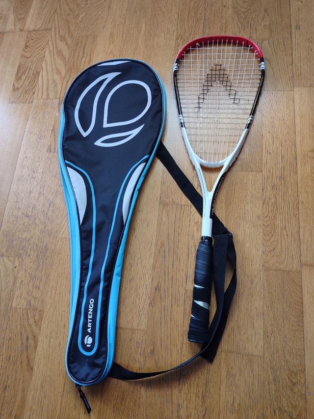 Raqueta squash boomerang más funda