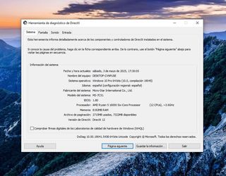Torre PC RYZEN 5 1600X RX550 SSD500 PLACA MSI AM4