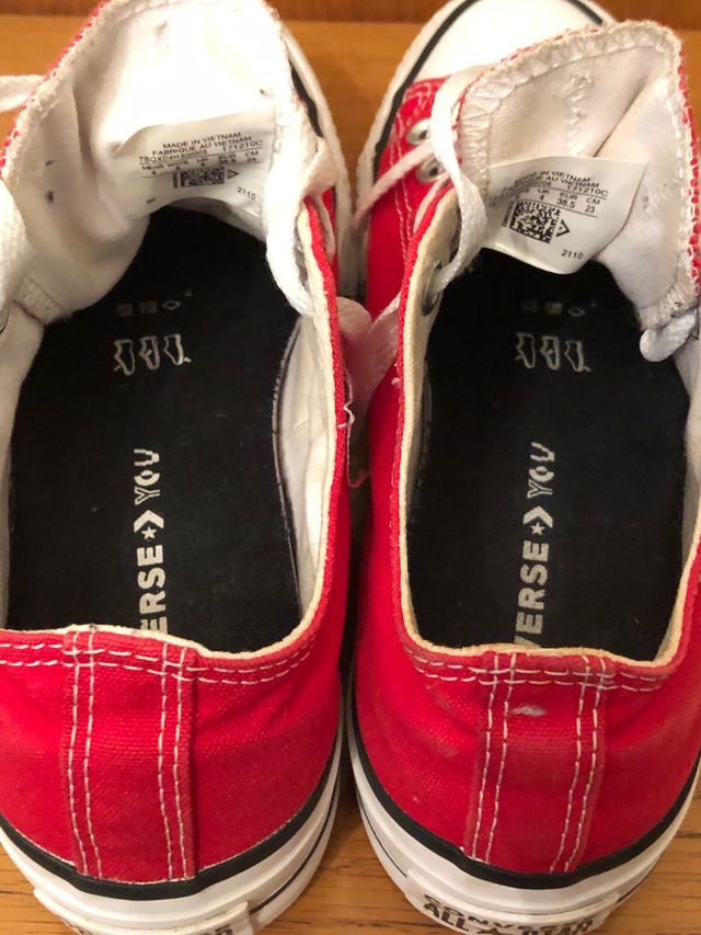 CONVERSE zapatillas rojas plataforma 36.5