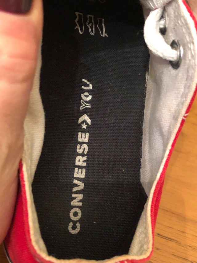 CONVERSE zapatillas rojas plataforma 36.5