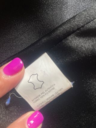 Abrigo de cuero 100 negro