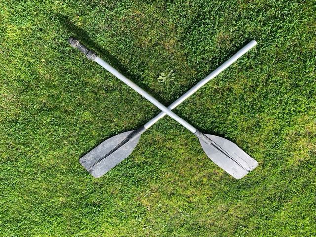 Remo de aluminio de dos piezas barca