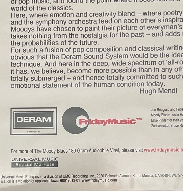 Vinile The Moody Blues Days of Future Passed