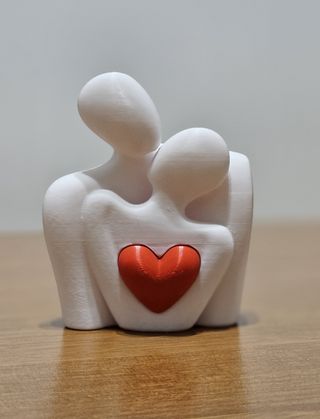 Statuetta Coppia - Scultura - Cuore rosso