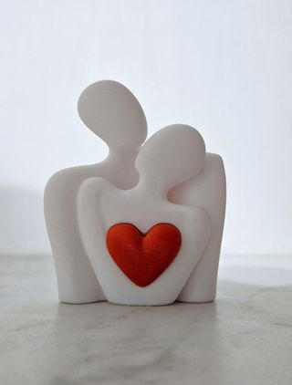 Statuetta Coppia - Scultura - Cuore rosso