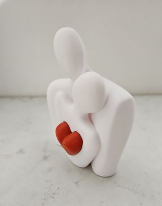 Statuetta Coppia - Scultura - Cuore rosso