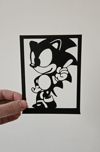 Quadretto Sonic - con supporto - 3D