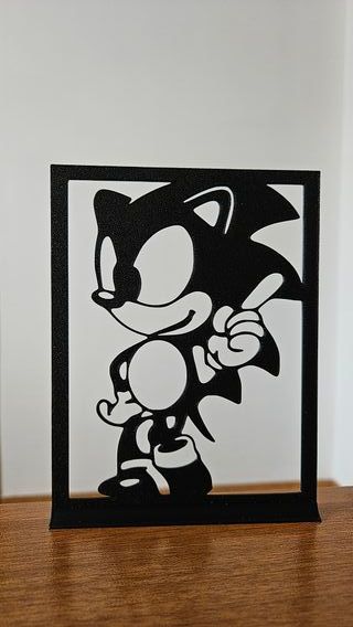 Quadretto Sonic - con supporto - 3D