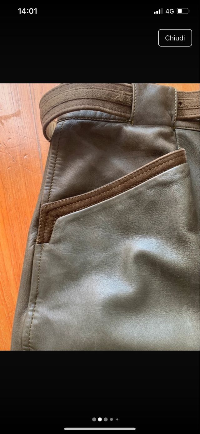 Pantalone in vera pelle tg.42