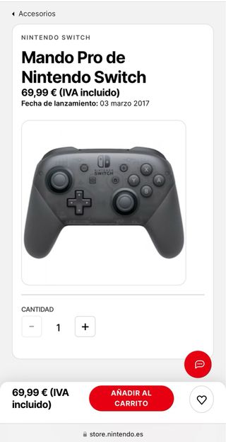 Mando Pro Nintendo Switch
