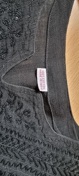 Camiseta manga larga algodón negra