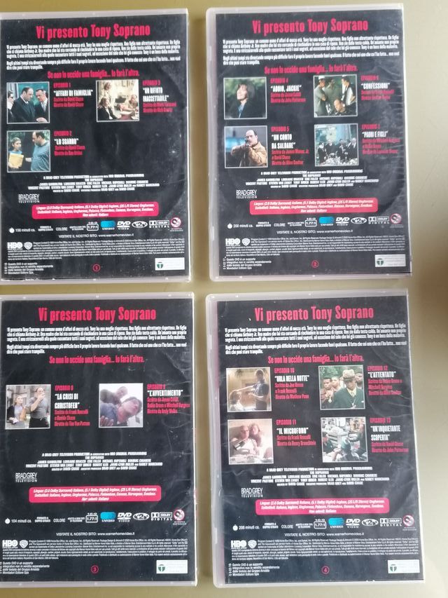 Dvd i Soprano Stagione 1