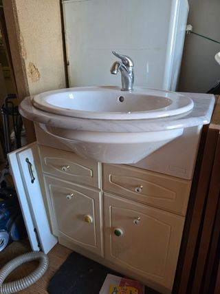 Lavabo con mueble mármol