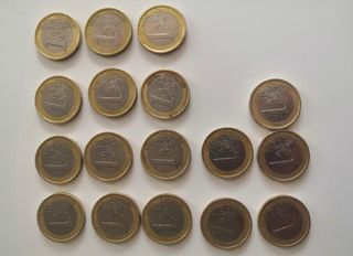 17 monedas 1 euro Italia