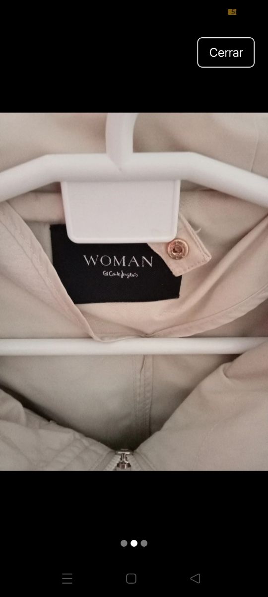Gabardina mujer XL corte inglés