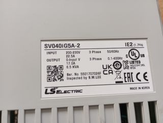 Variador SV-iG5A LS Electrónic 4KW 