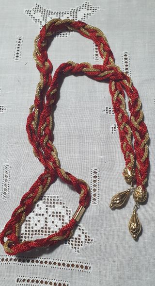 Cinturina rosso e oro