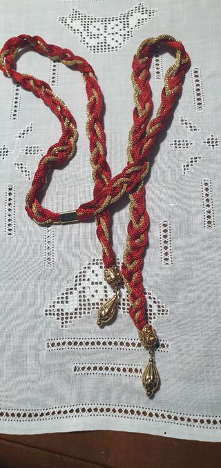 Cinturina rosso e oro