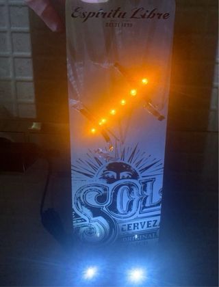 OFERTA HOY Expositor led botella cerveza Sol