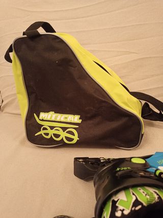 Patines en linea y mochila