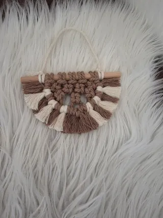 Macrame Decoracion tapiz hojas plume colgante Boho