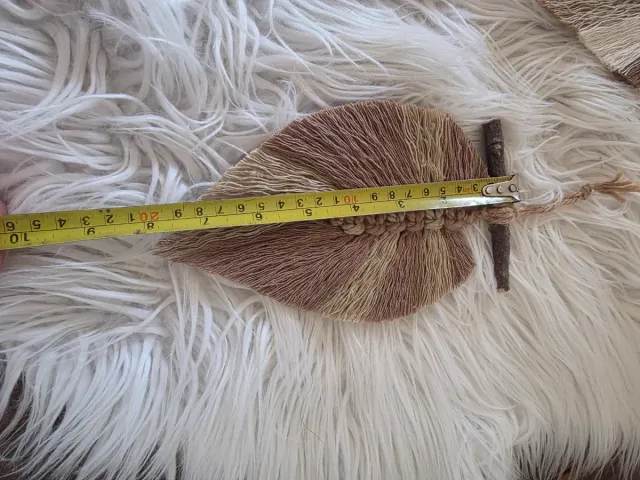 Macrame Decoracion tapiz hojas plume colgante Boho