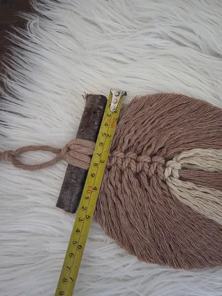 Macrame Decoracion tapiz hojas plume colgante Boho