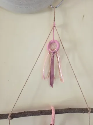 Scala decorativa da muro set portapiante macramè