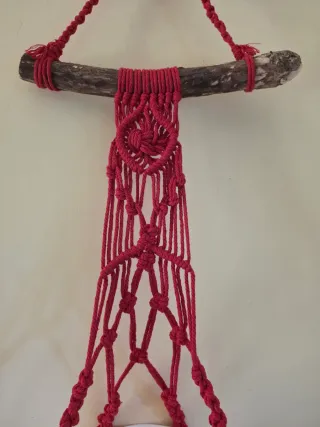 Decoracion Macetas florero colgante macramé Tapiz