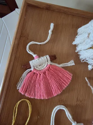 Set 5 Arazzo macrame decorazione cameretta bambina