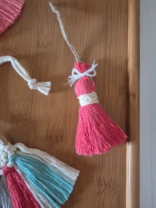 Set 5 Arazzo macrame decorazione cameretta bambina