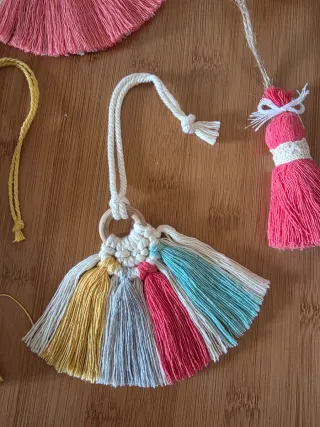 Set 5 Arazzo macrame decorazione cameretta bambina