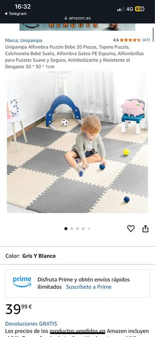 Alfombre puzzle bebés NUEVA