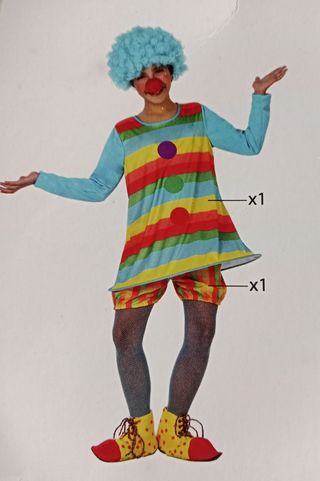 Disfraz payaso talla 10/12 años
