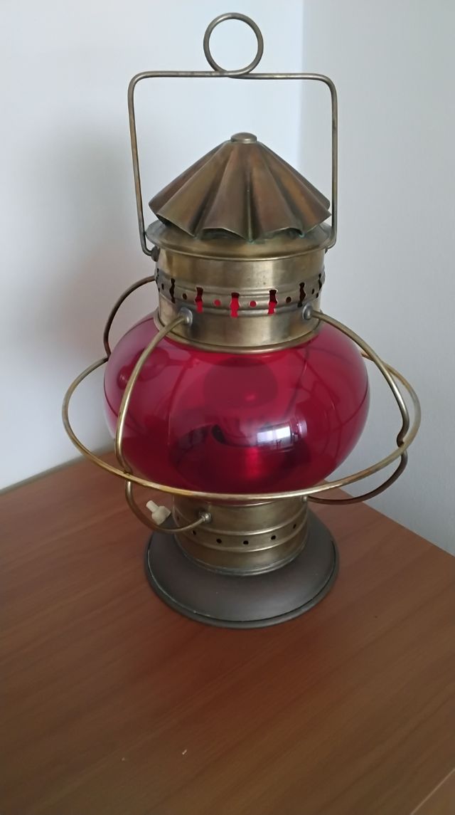 PAREJA ANTIGUOS FAROLES DE NAVEGACIÓN