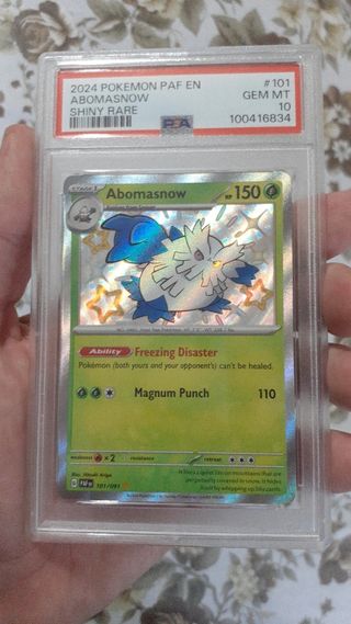 Abomasnow PAF en psa 10 shiny rare