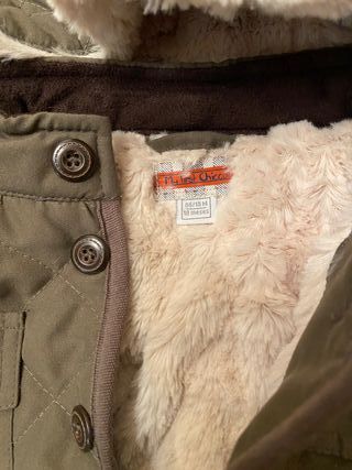 Giubbino grigio\verde 18 mesi unisex con pelliccia