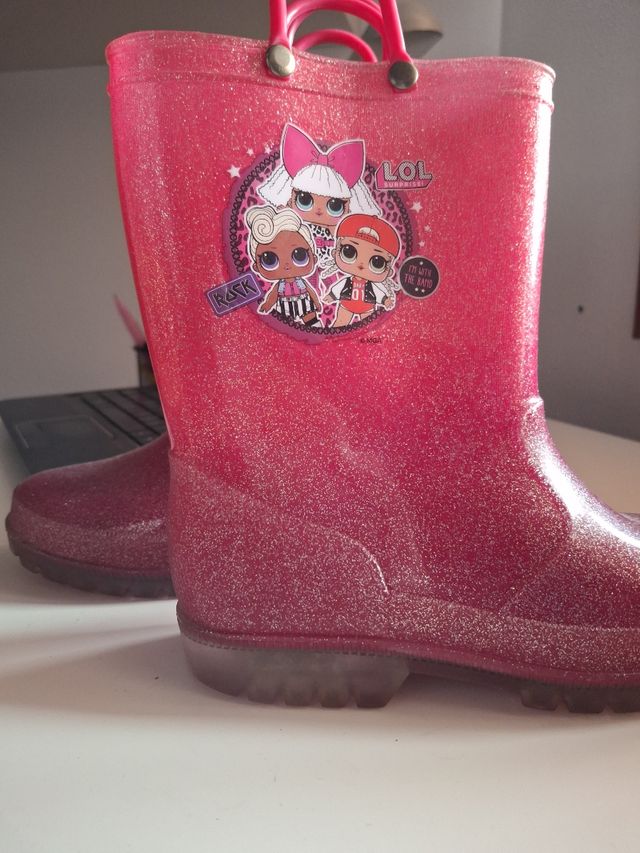 Botas de agua con LUZ. Num 32. LOL