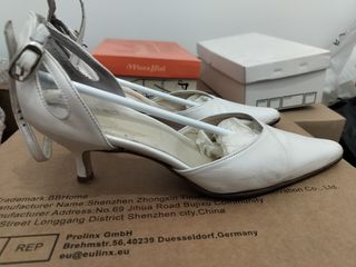 Zapatos blanco roto 37 piel novia