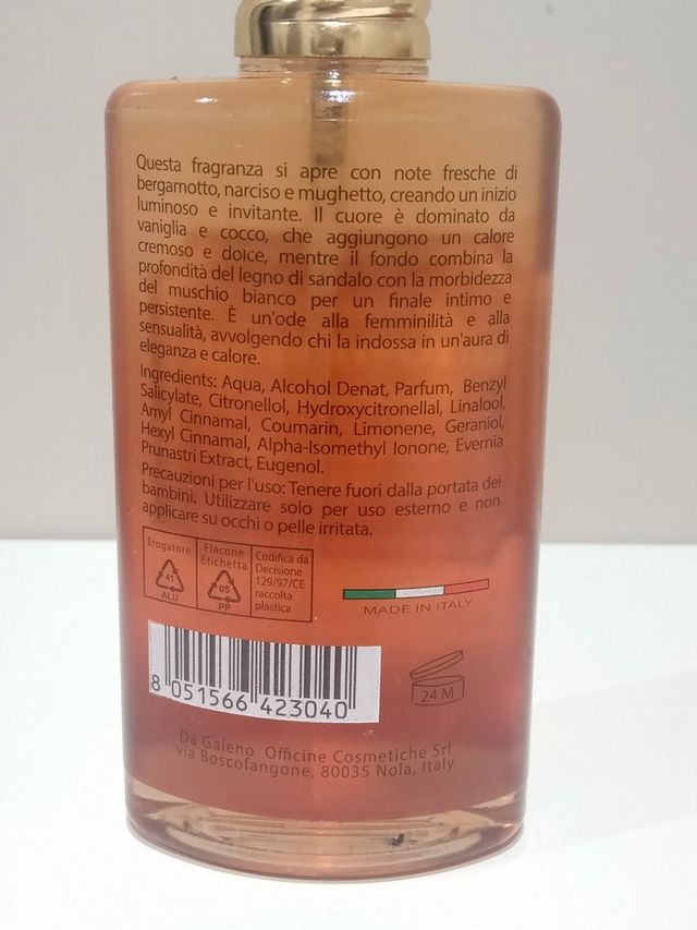 Acqua profumata tentazione gourmand