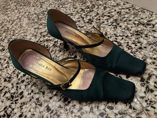 Zapatos fiesta de tacon verdes