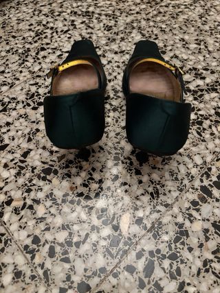 Zapatos fiesta de tacon verdes