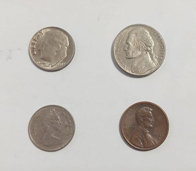 Lote de monedas de EEUU y Canadá