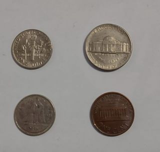 Lote de monedas de EEUU y Canadá