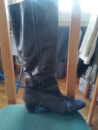 Botas piel altas señora 
