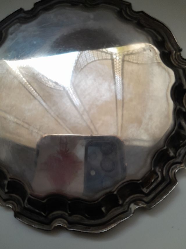 Cenicero antiguo de Alpaca