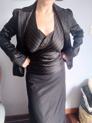 Traje de fiesta Blanco talla M