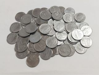 Lote de monedas de 100 liras italianas